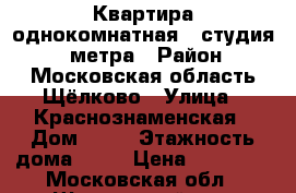  Квартира однокомнатная  -студия 23 метра › Район ­ Московская область,Щёлково › Улица ­ Краснознаменская › Дом ­ 17 › Этажность дома ­ 12 › Цена ­ 17 000 - Московская обл., Щелковский р-н, Щелково г. Недвижимость » Квартиры аренда   . Московская обл.